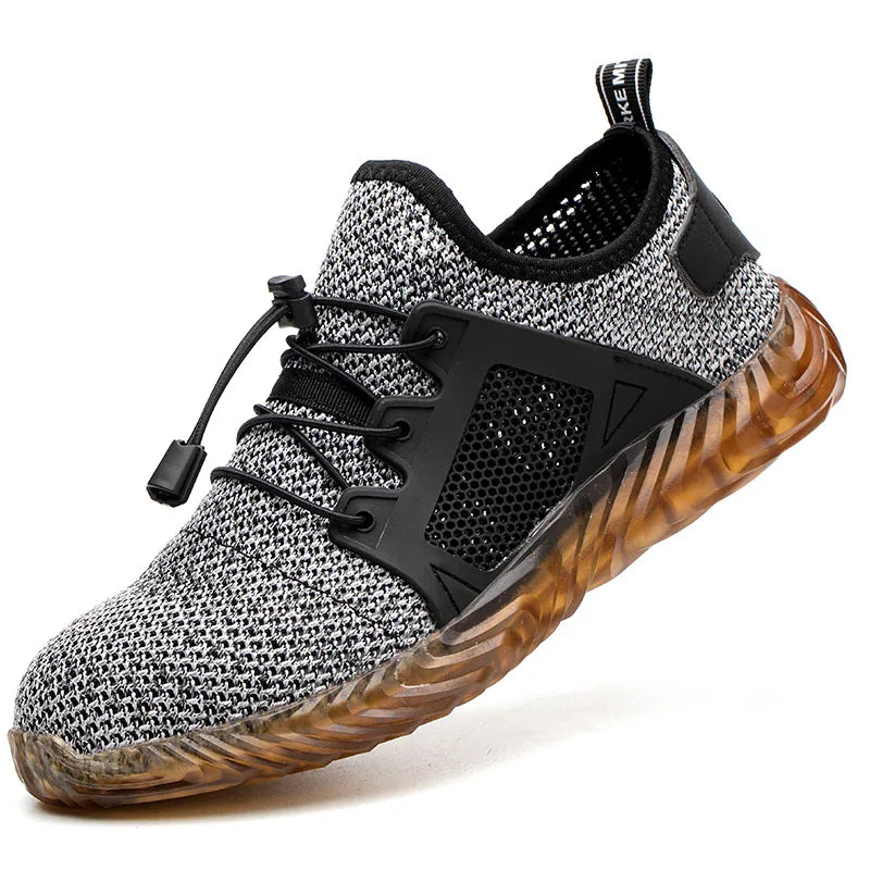 Men's Steel Toe Work Shoes in Gray