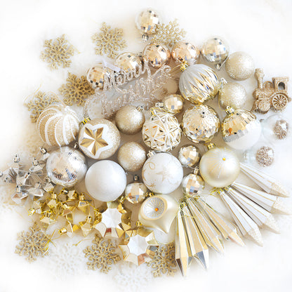 70 PCS Champagne Gold Pendants Accessories Ball Christmas Decoration