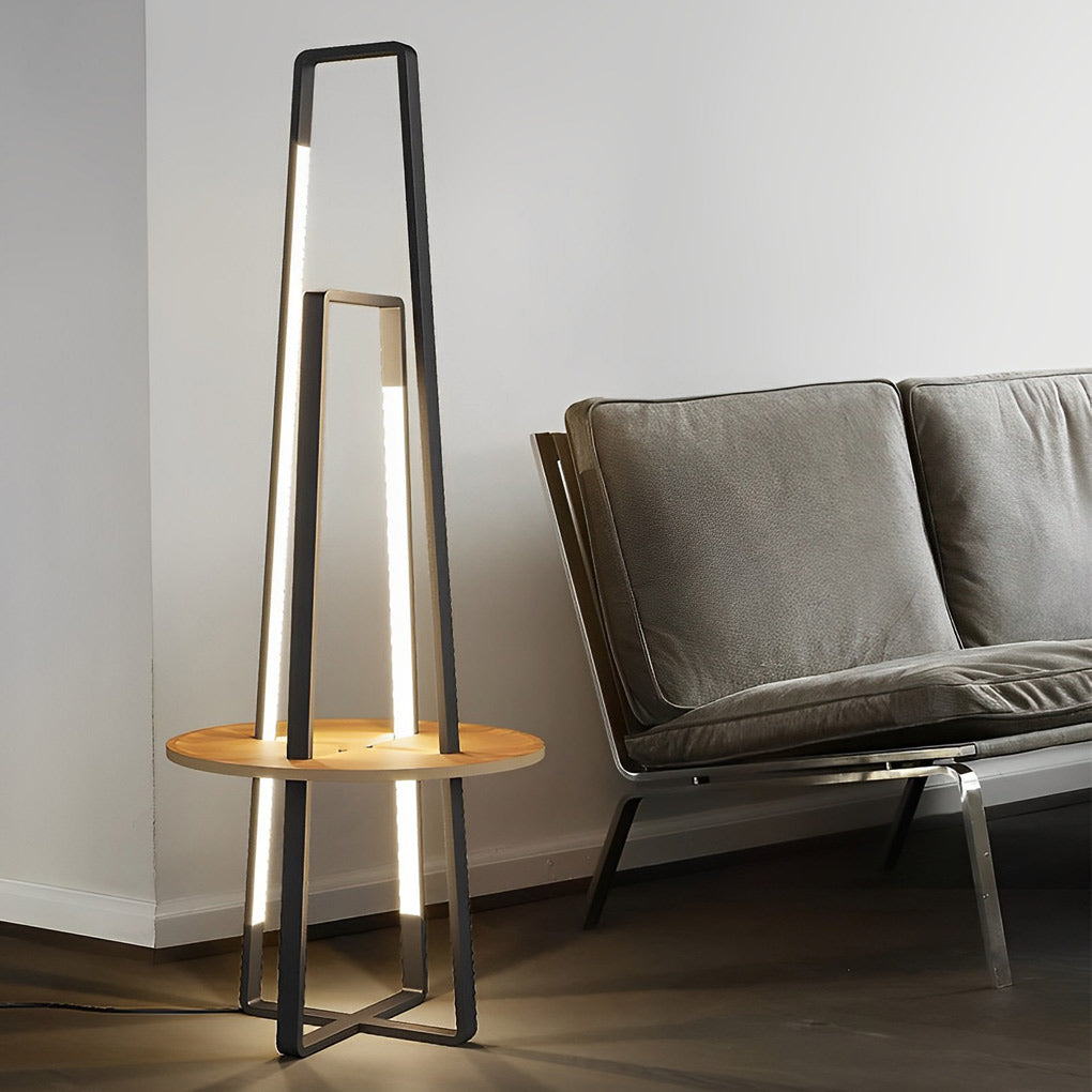 Modern 63 Inch Metal, LED and Tray Floor Lamp for Living Room - view 2