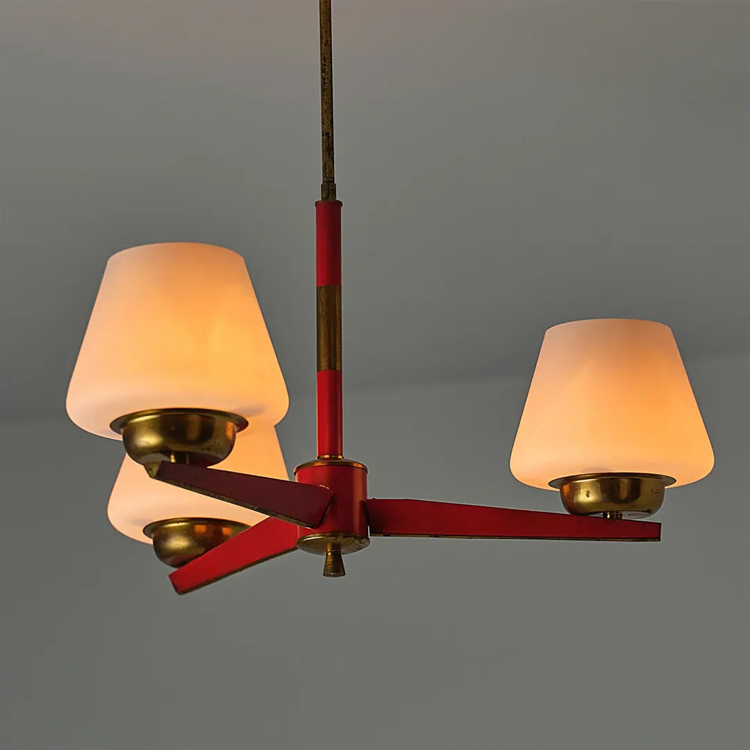 3 Light Chandeliers Vintage Style Glass Ceiling Light - view 8
