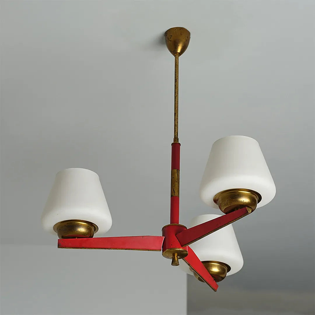3 Light Chandeliers Vintage Style Glass Ceiling Light - view 7