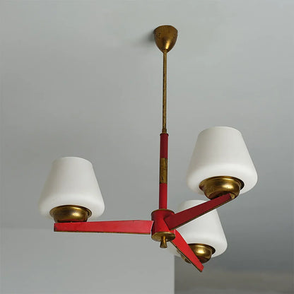 3 Light Chandeliers Vintage Style Glass Ceiling Light - view 7