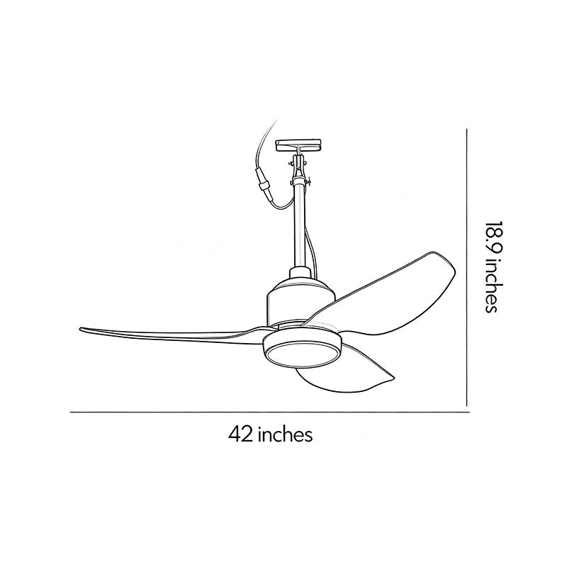 42 Inch Black Ceiling Fan with Light Waterproof Outdoor Balcony Light - view 8