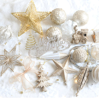 70 PCS Champagne Gold Pendants Accessories Ball Christmas Decoration - view 4
