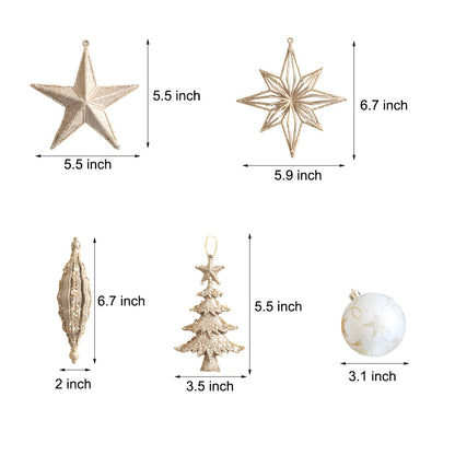 70 PCS Champagne Gold Pendants Accessories Ball Christmas Decoration - view 5