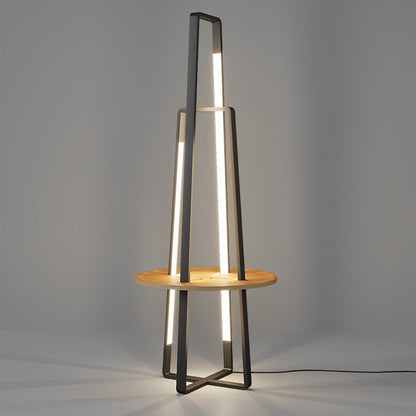 Modern 63 Inch Metal, LED and Tray Floor Lamp for Living Room - view 5