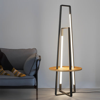 Modern 63 Inch Metal, LED and Tray Floor Lamp for Living Room - view 6