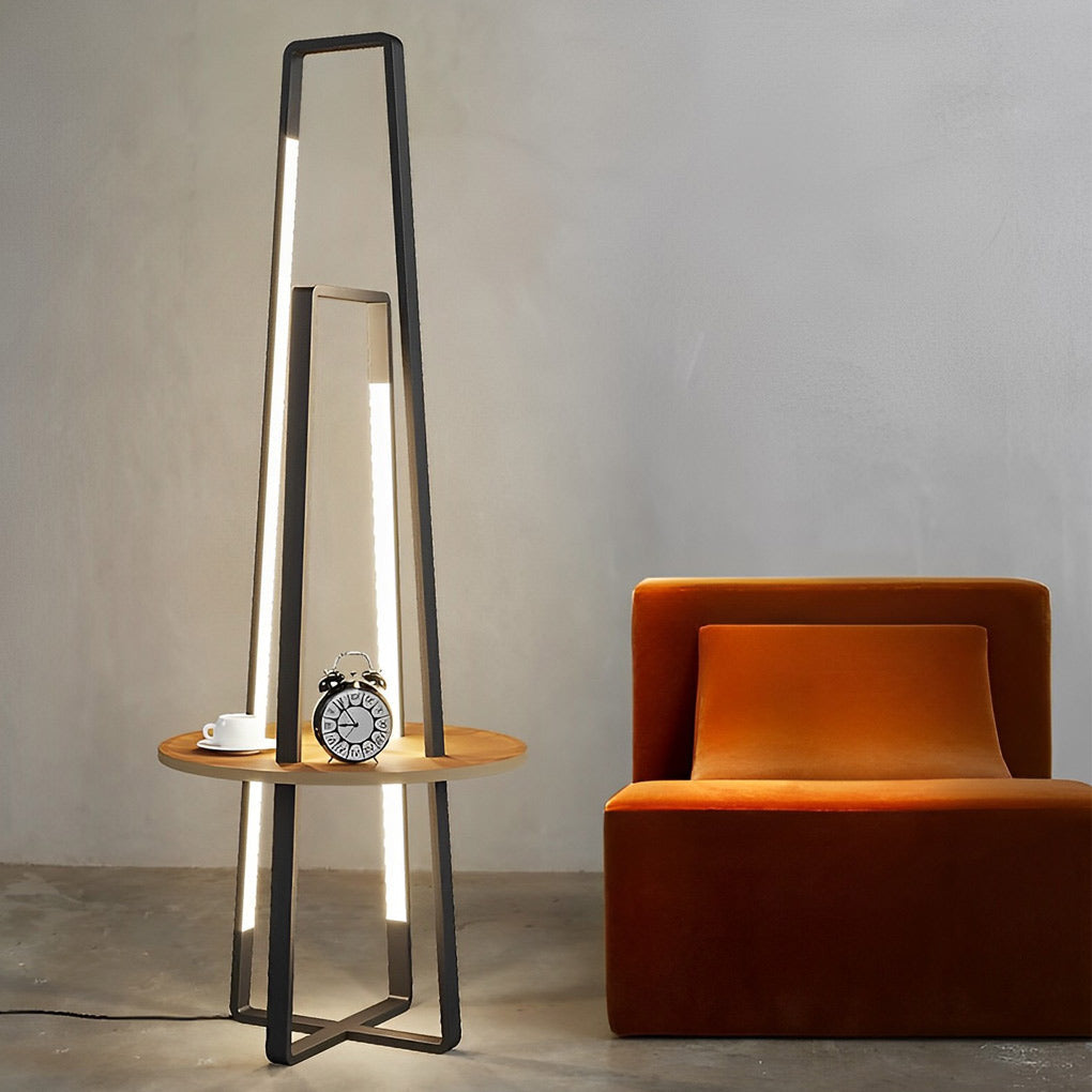 Modern 63 Inch Metal, LED and Tray Floor Lamp for Living Room - view 7