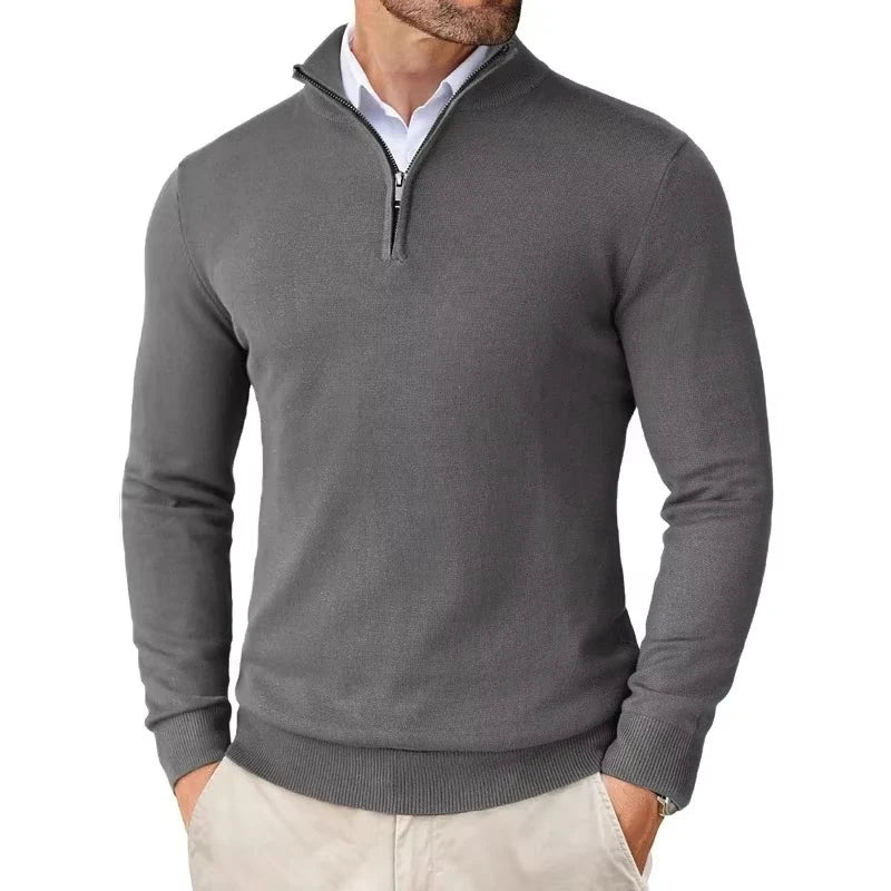 Quarter-Zip Knit Sweater