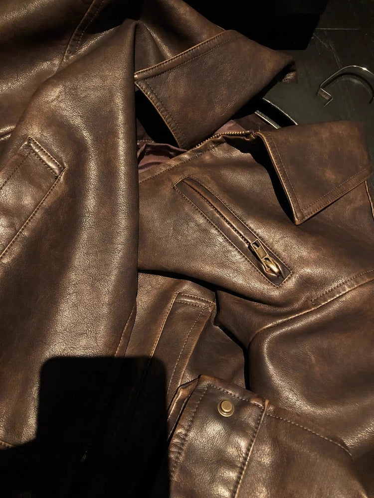 Women's Cropped Faux Leather Jacket - view 4