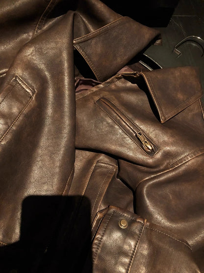 Women's Cropped Faux Leather Jacket - view 4