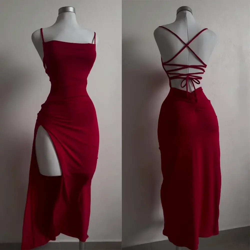 Halter Bodycon Maxi Dress