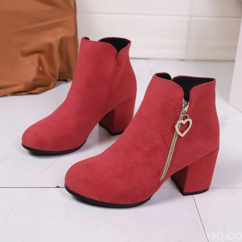 Faux Suede Ankle Booties