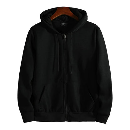 Men's Zip-Up Hoodie in Black