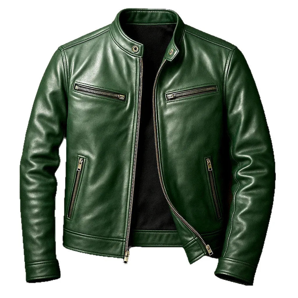 Men's Faux Leather Moto Jacket - view 3