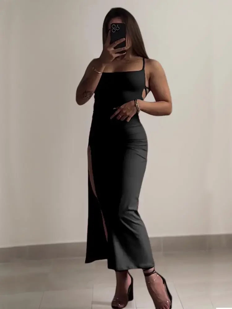 Halter Bodycon Maxi Dress