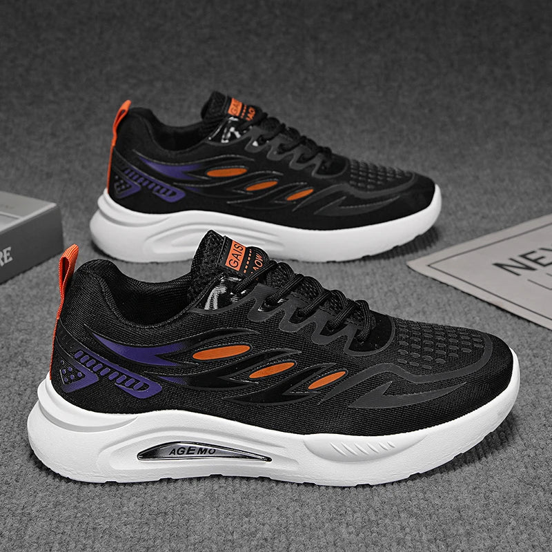 Men's Mesh Running Shoes in Black