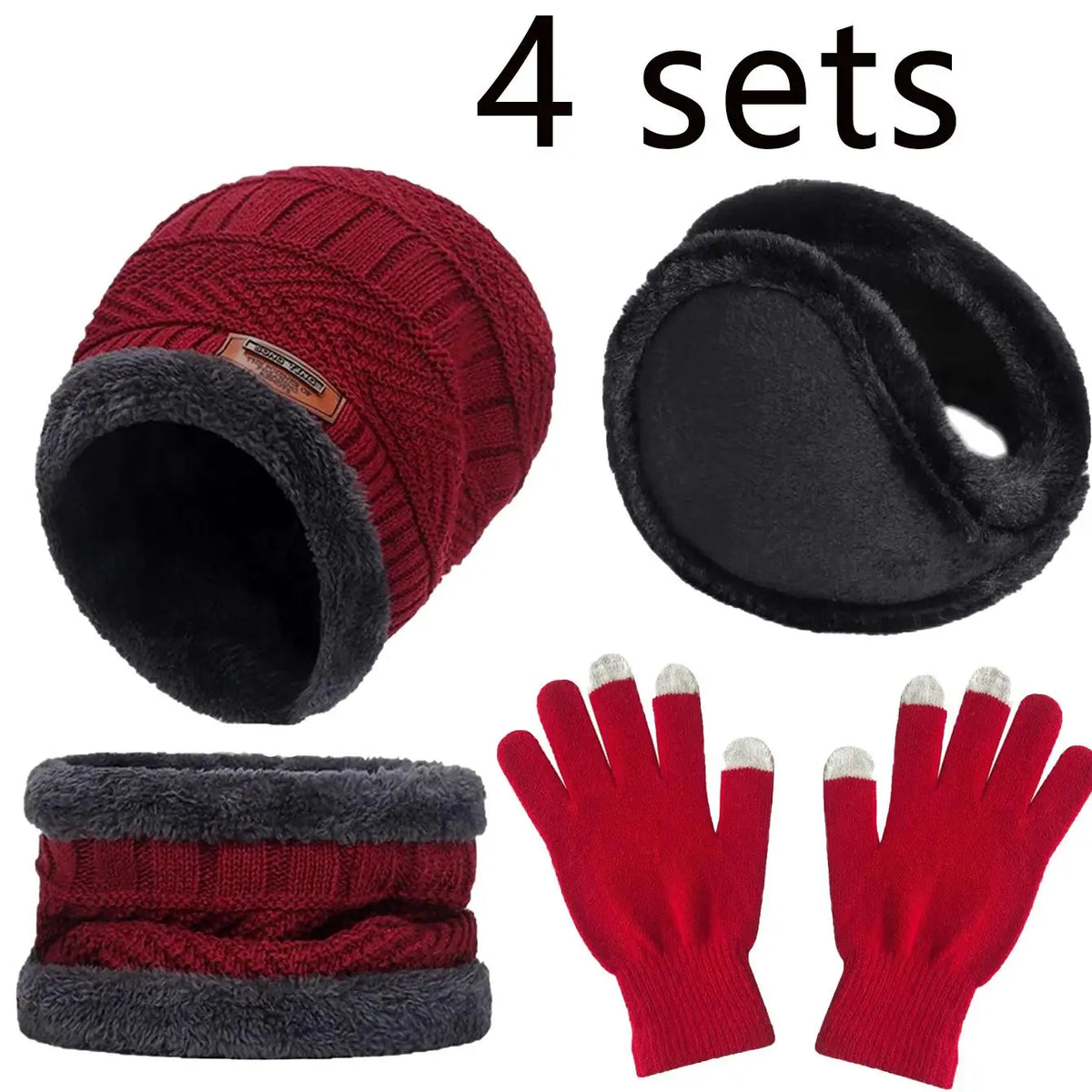 Winter Beanie, Scarf & Gloves Set