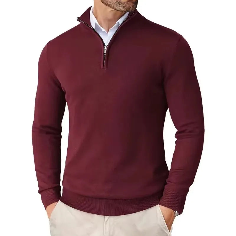 Quarter-Zip Knit Sweater