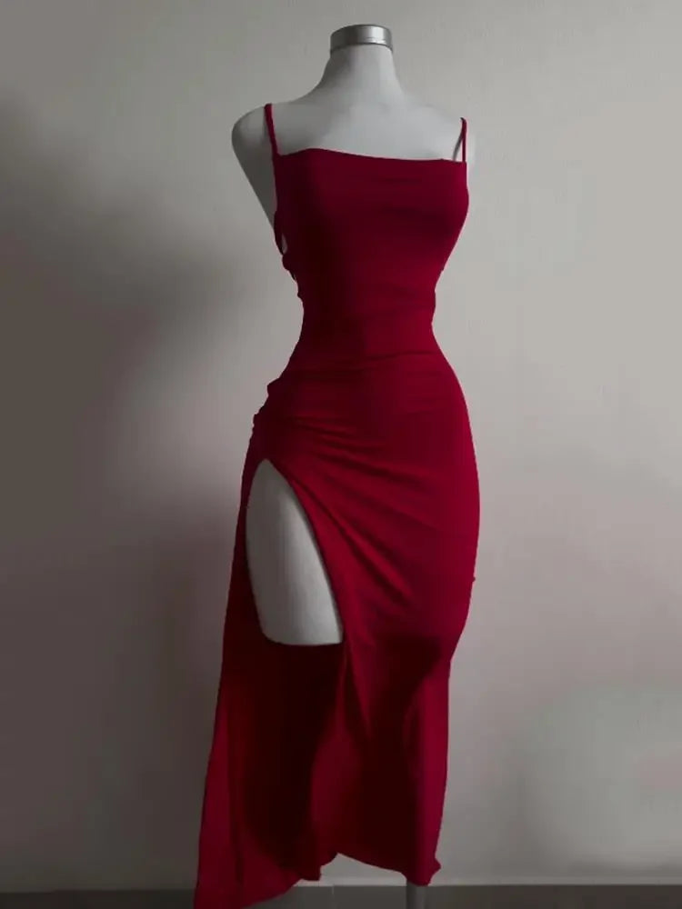 Halter Bodycon Maxi Dress