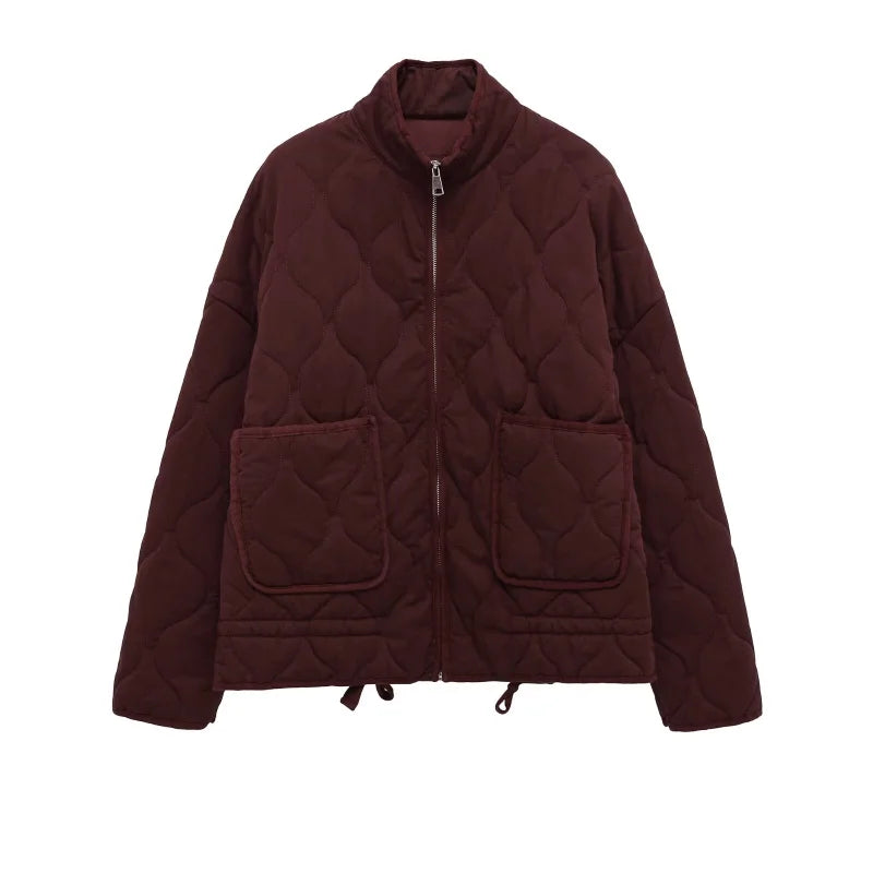 High Neck Quilted Jacket