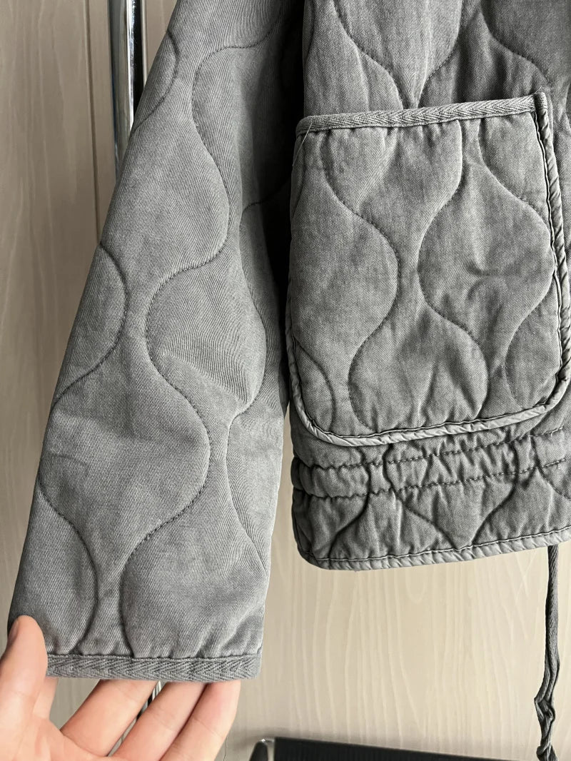 High Neck Quilted Jacket