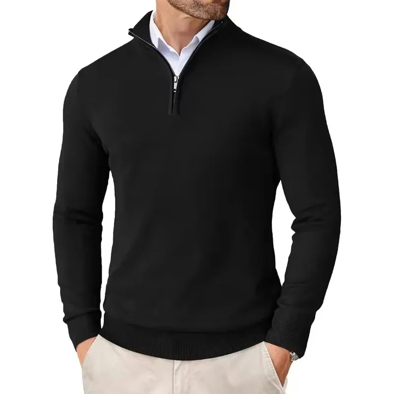 Quarter-Zip Knit Sweater
