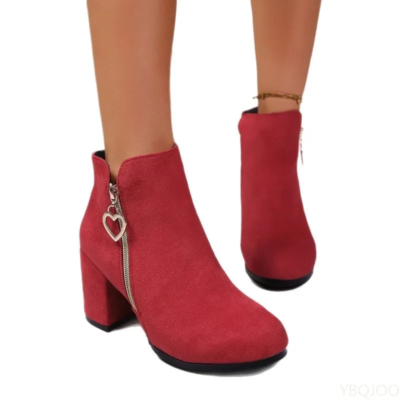 Faux Suede Ankle Booties