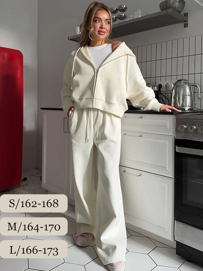 Hooded Zip Tracksuit Set