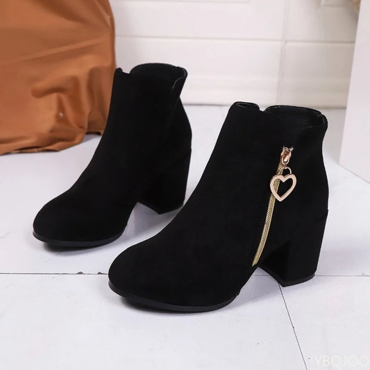 Faux Suede Ankle Booties