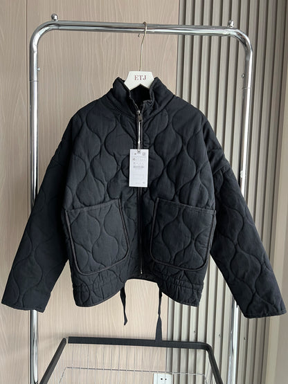 High Neck Quilted Jacket