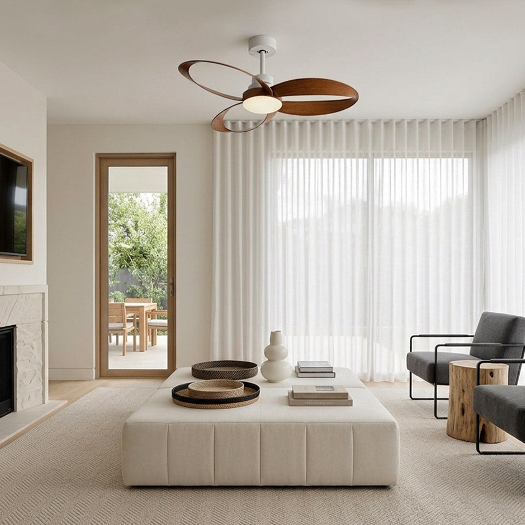 Modern Ceiling Fans with Light Full Spectrum Variable Speed Lamp - view 2