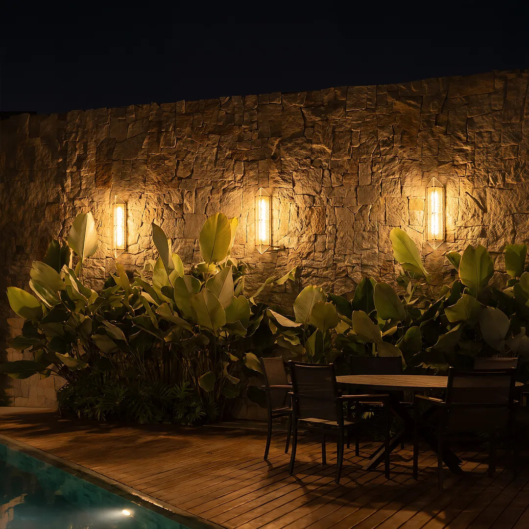 Gold Outdoor Wall Lights Luxury Waterproof LED Art Light - view 3