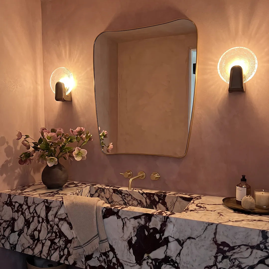Art Deco Wall Sconce Lighting Luxury Textured Glass Light - view 2