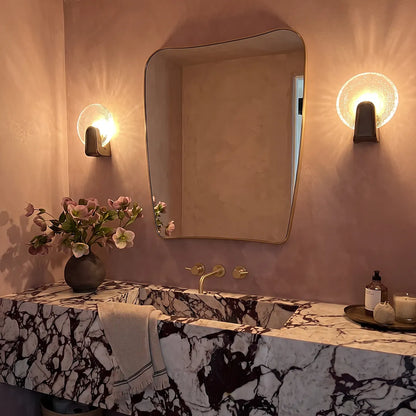 Art Deco Wall Sconce Lighting Luxury Textured Glass Light - view 2