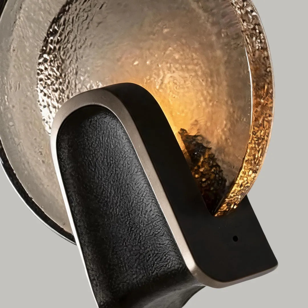 Art Deco Wall Sconce Lighting Luxury Textured Glass Light - view 7