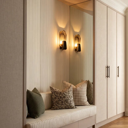 Art Deco Wall Sconce Lighting Luxury Textured Glass Light - view 4