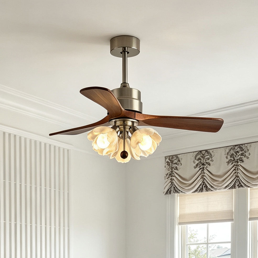 Ceiling Fan with LED Lighting Full Spectrum Variable Speed Light
