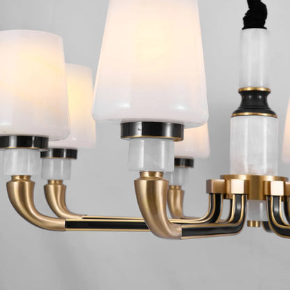 Black Brass Chandelier American Vintage Candle-Style Ceiling Light - view 7