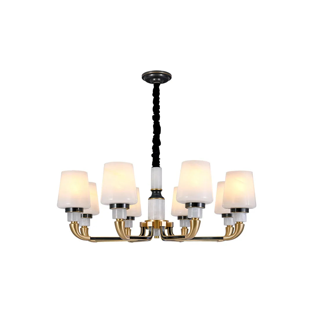 Black Brass Chandelier American Vintage Candle-Style Ceiling Light - view 10