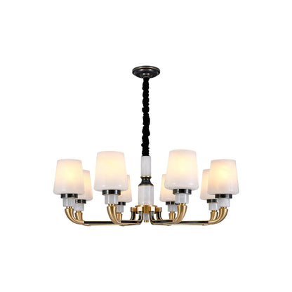 Black Brass Chandelier American Vintage Candle-Style Ceiling Light - view 10