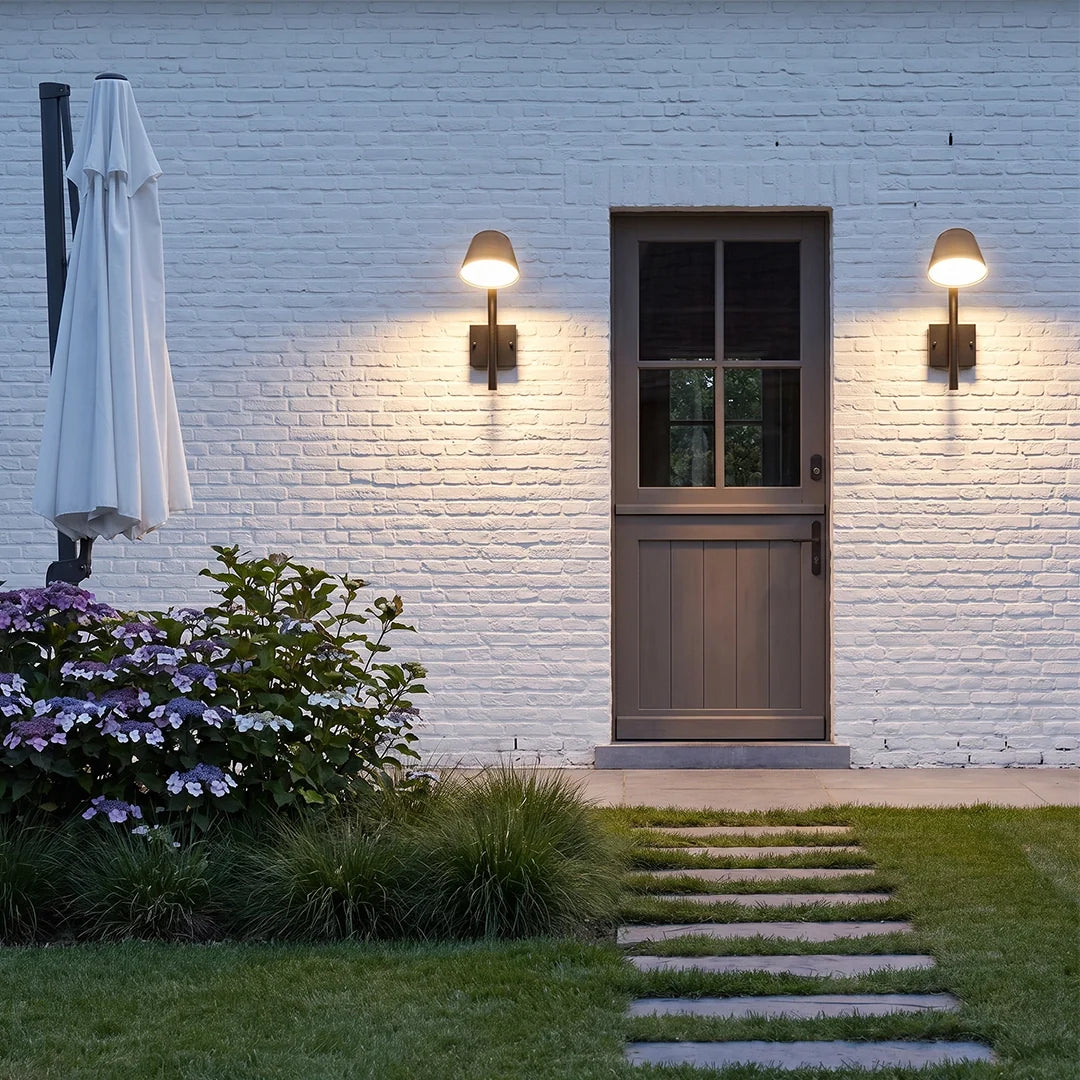 Black Cone Wall Sconce Modern LED Outdoor Metal Light - view 2