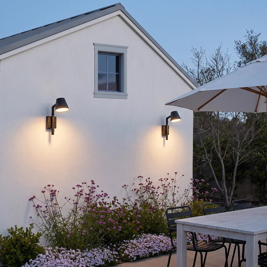 Black Cone Wall Sconce Modern LED Outdoor Metal Light - view 6