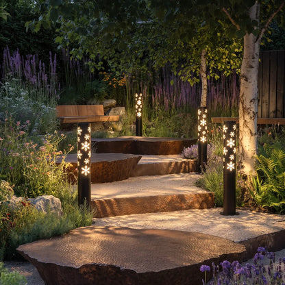Bollard Solar Pathway Lights Modern Outdoor Garden Lawn Light - view 2