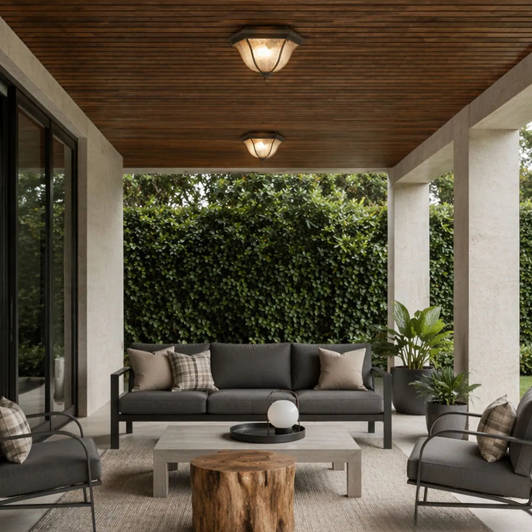 Black Flush Mount Light Fixture European Waterproof Ceiling Light - view 4