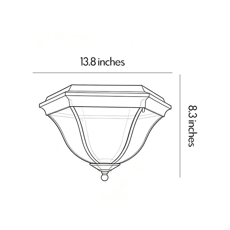 Black Flush Mount Light Fixture European Waterproof Ceiling Light - view 9