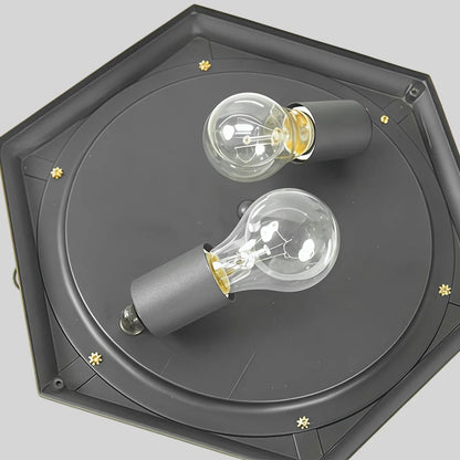 Black Flush Mount Light Fixture European Waterproof Ceiling Light - view 7