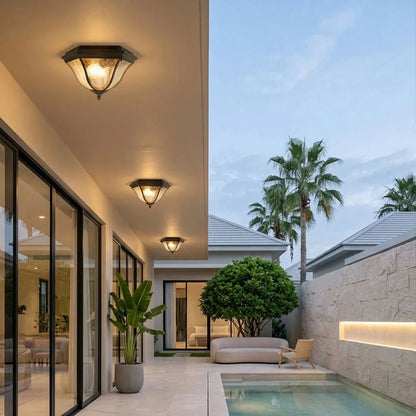 Black Flush Mount Light Fixture European Waterproof Ceiling Light - view 3