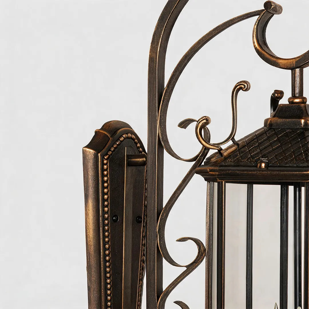 2 PCS Black Outdoor Lantern Sconce European Vintage Wall Light - view 7