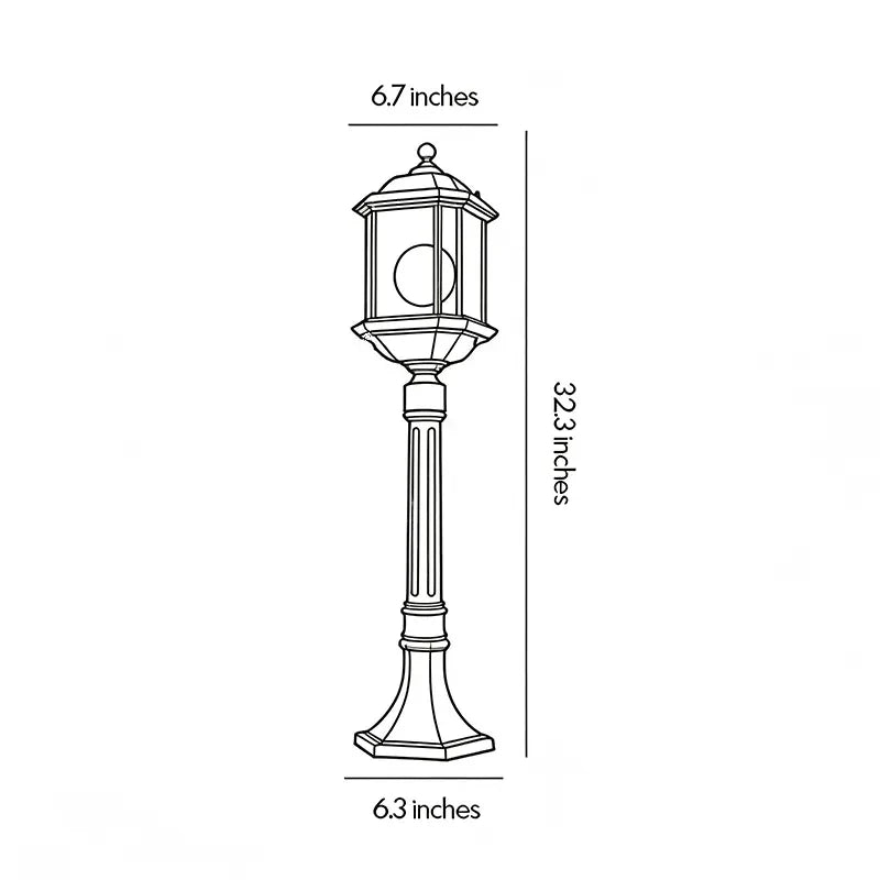Path Landscape Lighting European Amber Glass Outdoor Lawn Light - view 10
